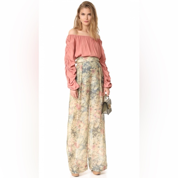 Zimmermann Cavalier Linen and Silk Floral Pants - Picture 2 of 14